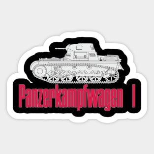 German light tank Pz-I Sticker